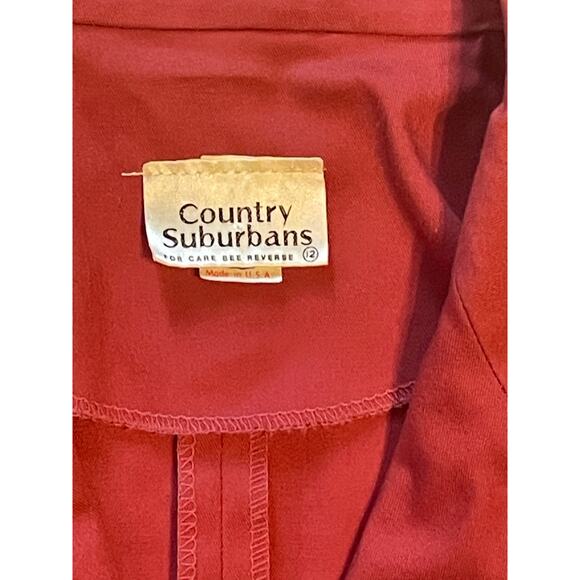 Vintage Salmon Blazer by Country Suburbans Union Made in USA ILGWU Sz 12 office - Picture 2 of 11